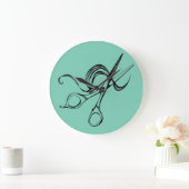 Schere Große Wanduhr (Zuhause)