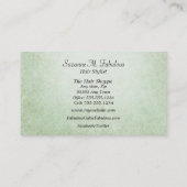 Schere-Haar-Stylist-Minzen-Grün-Muster Visitenkarte (Rückseite)