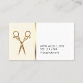 Schere | Haarlogo Visitenkarte (Rückseite)