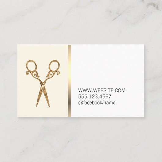 Schere | Haarlogo Visitenkarte (Rückseite)