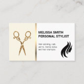 Schere | Haarlogo Visitenkarte (Vorderseite)