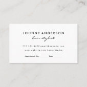 Schere | Haarnadeln | Moderne Hair Stylist Terminkarte (Rückseite)