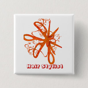 Schere Haarsalons HaarStylist Button