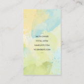 Schere | Hair Stylist | Aquarell Visitenkarte (Rückseite)