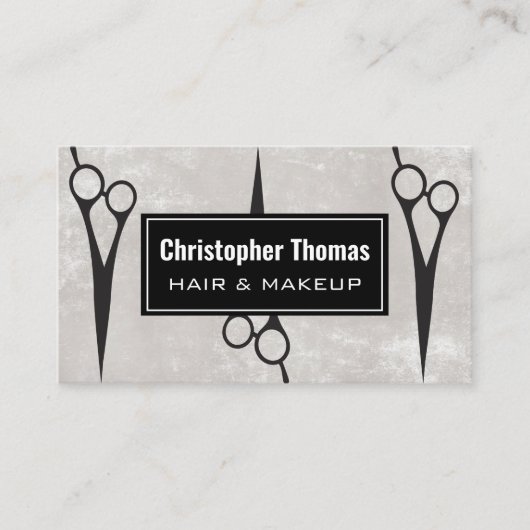 Schere | Hair Stylist Visitenkarte (Vorderseite)