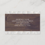 Schere | Holz | Moderne Geometrie Visitenkarte (Rückseite)