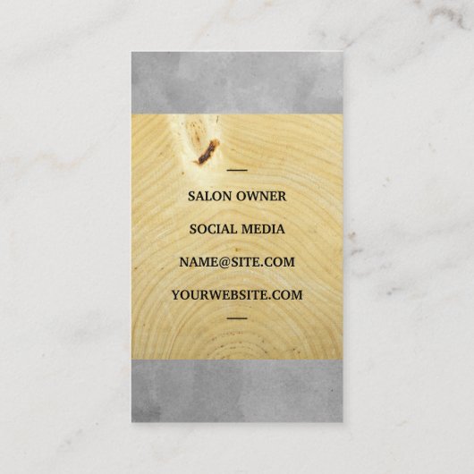 Schere | Holz und Wasserfarbe Visitenkarte (Rückseite)