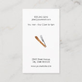 Schere im Friseursalon Visitenkarte (Rückseite)