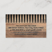 Schere | Kamm | Holz Visitenkarte (Rückseite)