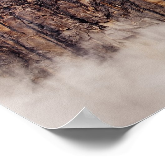 Schere Klippe über Wolken Poster (Ecke)