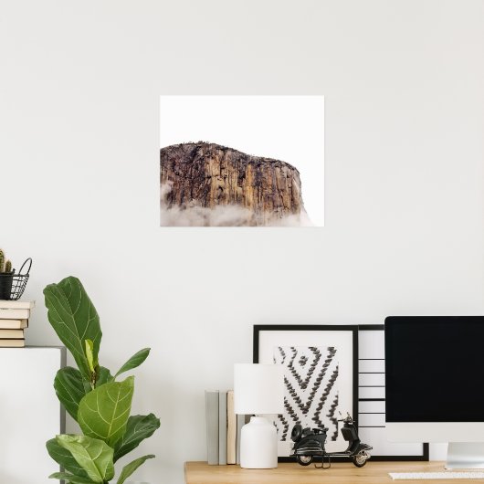 Schere Klippe über Wolken Poster (Heimbüro)