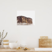 Schere Klippe über Wolken Poster (Küche)
