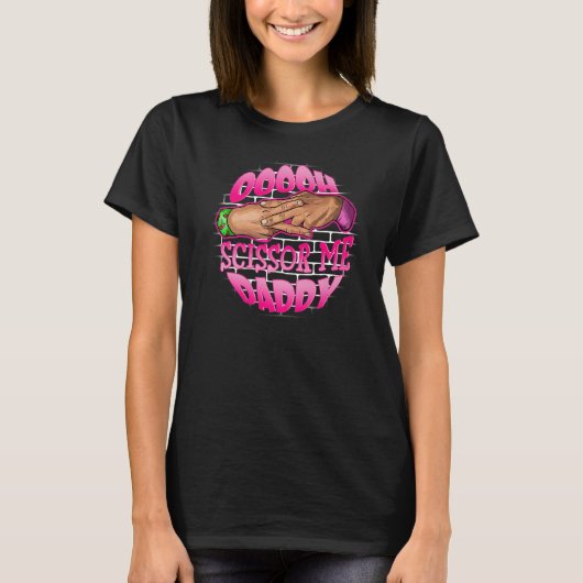 Schere Me Daddy A Hands Pro Wrestling Green Pink T-Shirt (Vorderseite)
