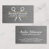 Schere | Metallgewebe Visitenkarte (Vorne/Hinten)