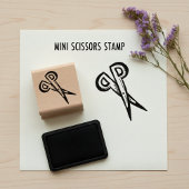 Schere Mini Holz-Stempel Gummistempel