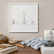 Schere Minimalistische Wandkunst Druck Galerie-Kac
