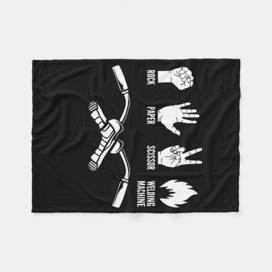 Schere mit Rock Paper Schere Schweissen Maching We Fleecedecke (Vorderseite (Horizontal))