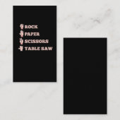 Schere mit Rock Paper (Schere) Visitenkarte (Vorne/Hinten)