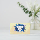 Schere | Monogramm | Friseur Modern Terminkarte (Stehend Vorderseite)