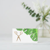 Schere | Monstera Terminkarte (Stehend Vorderseite)