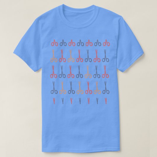 Schere Muster T-Shirt (Design vorne)