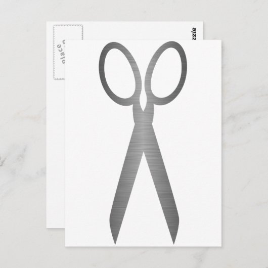 Schere Postkarte (Vorne/Hinten)