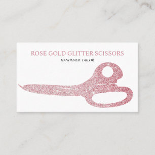 Schere Roségold Rosa Glanz Visitenkarte