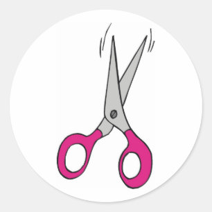 Schere Runder Aufkleber