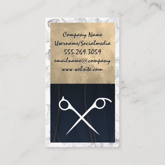 Schere | Salon Visitenkarte (Rückseite)