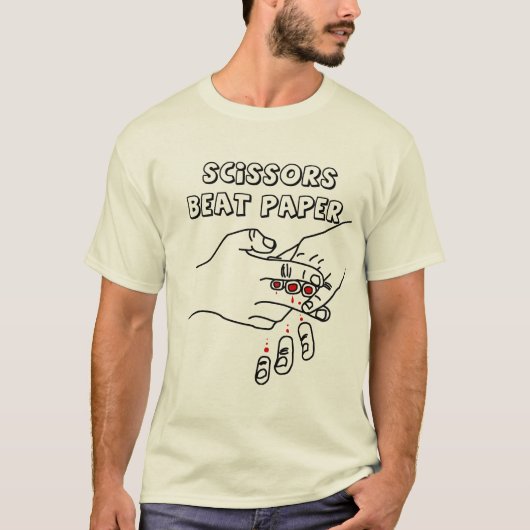 SCHERE-SCHLAG-PAPIER T-Shirt (Vorderseite)