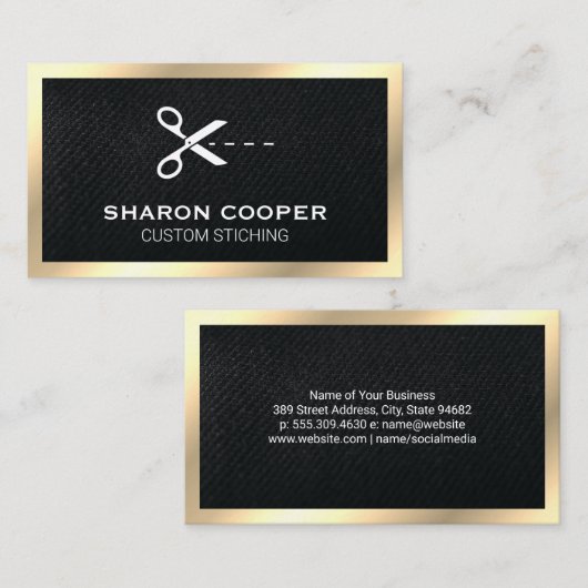 Schere | Schneider Visitenkarte (Vorne/Hinten)