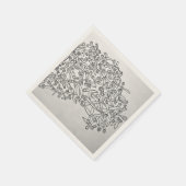 Schere schwarz-weiße Serviette (Ecke)