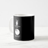 Schere, Stein, Papier Bowling schlägt alles Bowle Kaffeetasse (Vorderseite Links)
