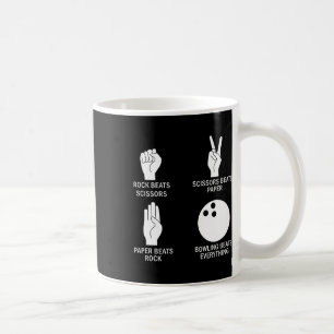 Schere, Stein, Papier Bowling schlägt alles Bowle Kaffeetasse