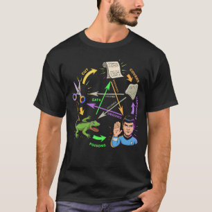 Schere Stein Papier Echse Spock Diagramm Humor T-Shirt