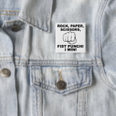 Schere Stein Papier Faustschlag Lustiger Button Ab (Beispiel)