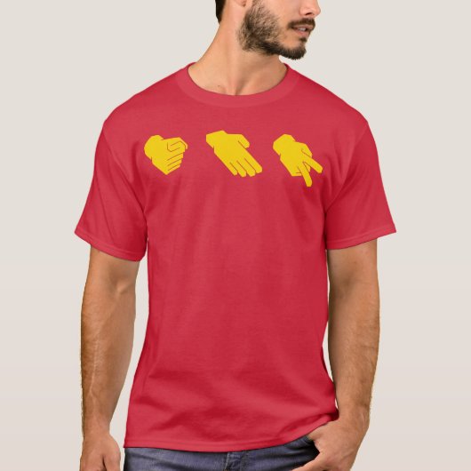 Schere, Stein, Papier Freunde T-Shirt (Vorderseite)