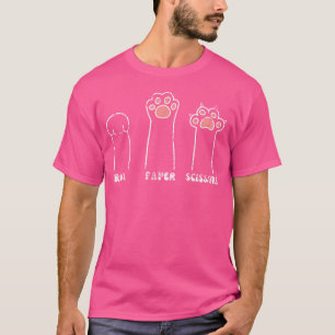 Schere Stein Papier Handspiel Süße Pfote Lustige K T-Shirt