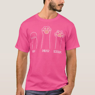 Schere, Stein, Papier Handspiel Süße Pfote Lustige T-Shirt