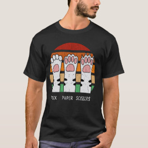 Schere, Stein, Papier, Katzenpfoten T-Shirt Hand S