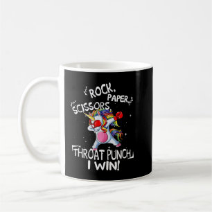 Schere Stein Papier Kehlenschlag Ich gewinne Einho Kaffeetasse