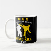 Schere, Stein, Papier Kopfkick, ich gewinne Taekwo Kaffeetasse (Links)