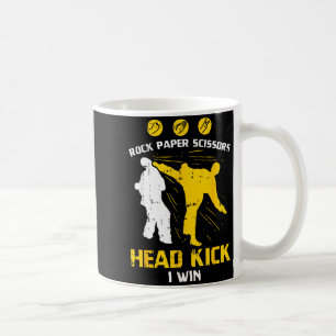 Schere, Stein, Papier Kopfkick, ich gewinne Taekwo Kaffeetasse