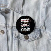 Schere, Stein, Papier Lesbisch Lustig Schwule Prid Button (Beispiel)