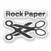 Schere Stein Papier Lustiges Lesben Thema Aufkleber (Vorderseite)