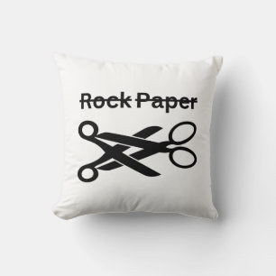 Schere Stein Papier Lustiges Lesben-Thema Kissen