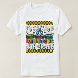Schere Stein Papier Nichts schlägt die 4. Klasse T-Shirt