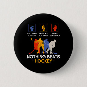 Schere, Stein, Papier Nichts schlägt Hockey  Button