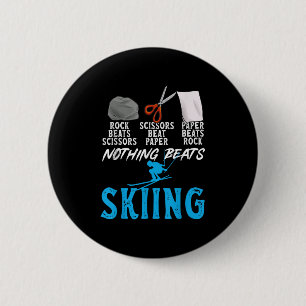 Schere Stein Papier Nichts schlägt Skifahren _1 Button