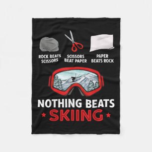 Schere Stein Papier Nichts schlägt Skifahren Fleecedecke